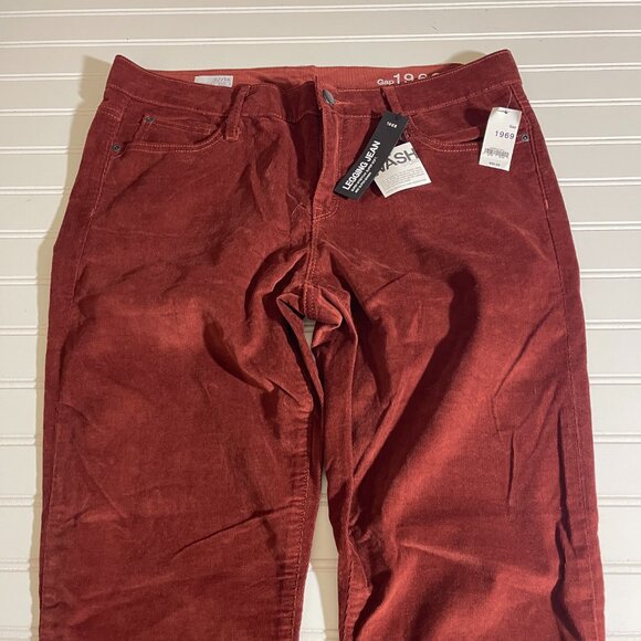 NWT GAP 1969 Sateen Corduroy Brown/Orange Leggin Jeans, Size 32/14 R - Picture 3 of 15